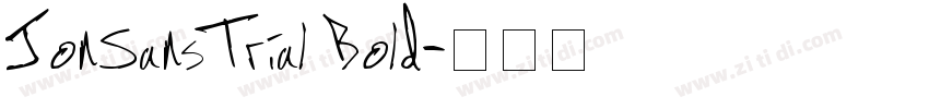 JonSansTrial Bold字体转换